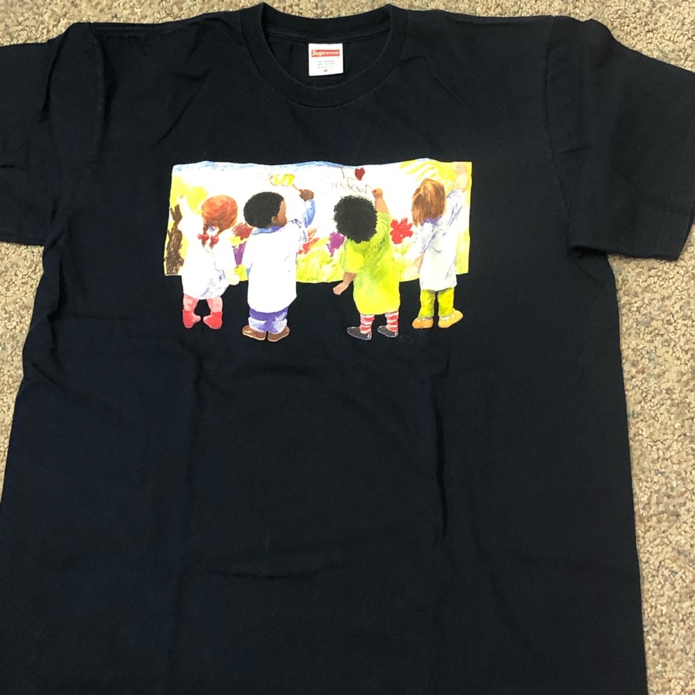 Supreme navy I love satan tee